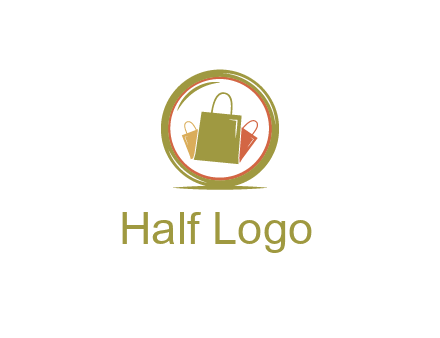 shopping bags in circle