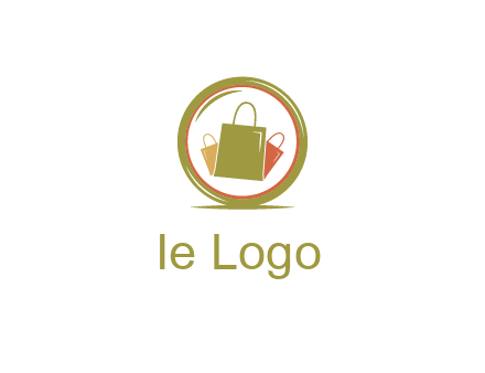 shopping bags in circle