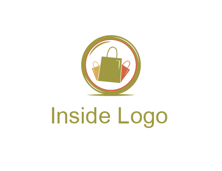 shopping bags in circle