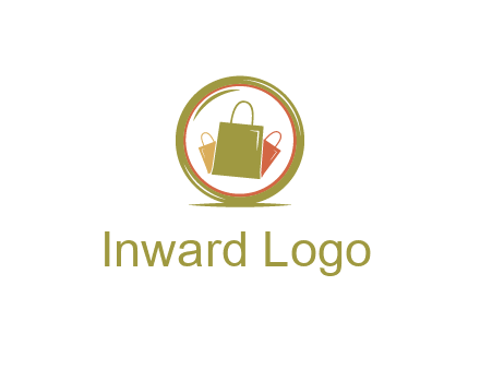 shopping bags in circle