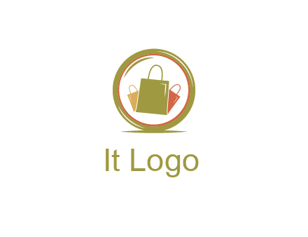 shopping bags in circle