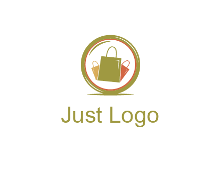 shopping bags in circle