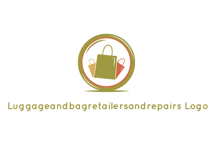 shopping bags in circle