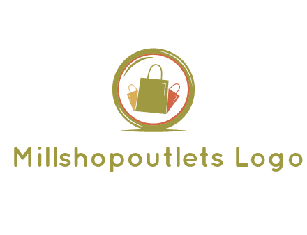 shopping bags in circle