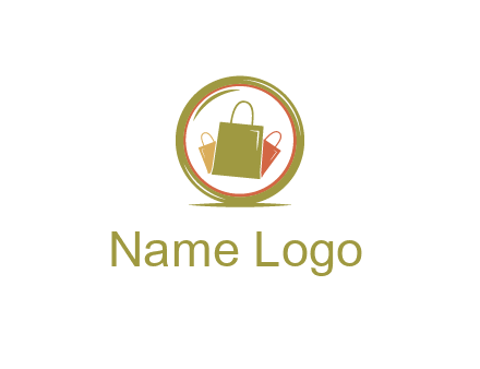 shopping bags in circle