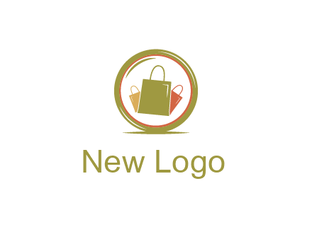 shopping bags in circle