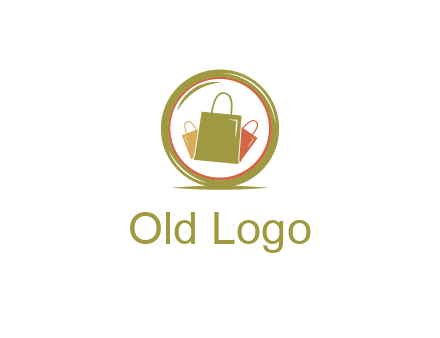 shopping bags in circle