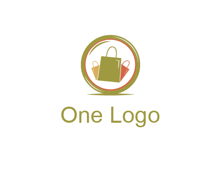 shopping bags in circle