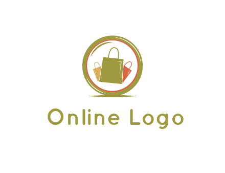 shopping bags in circle