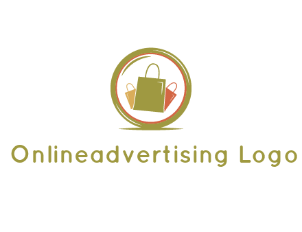 shopping bags in circle