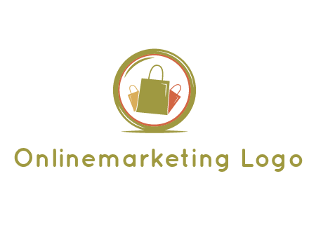 shopping bags in circle