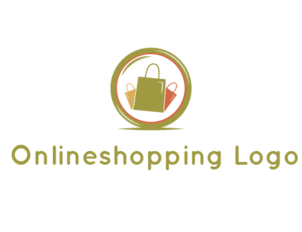shopping bags in circle