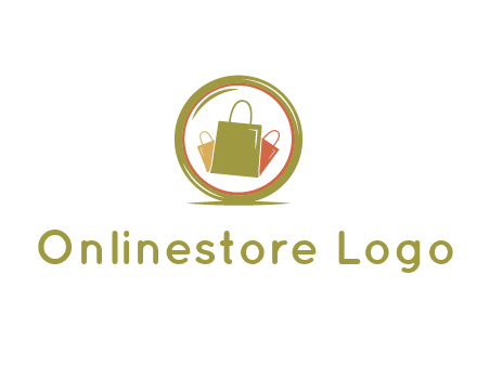 shopping bags in circle