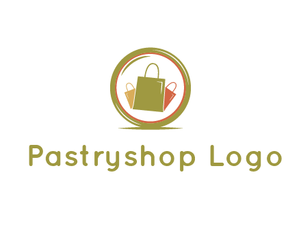 shopping bags in circle