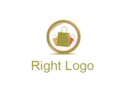 shopping bags in circle