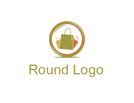 shopping bags in circle
