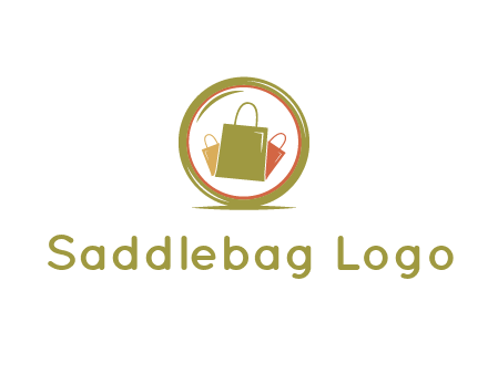 shopping bags in circle