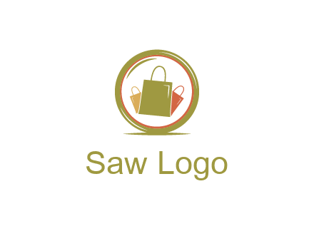 shopping bags in circle