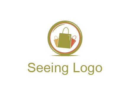 shopping bags in circle