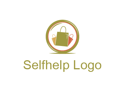 shopping bags in circle