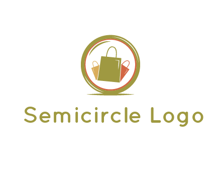 shopping bags in circle