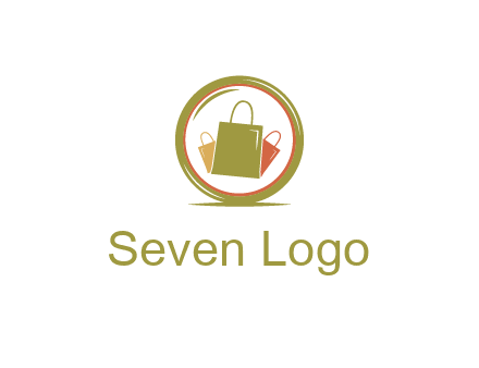 shopping bags in circle