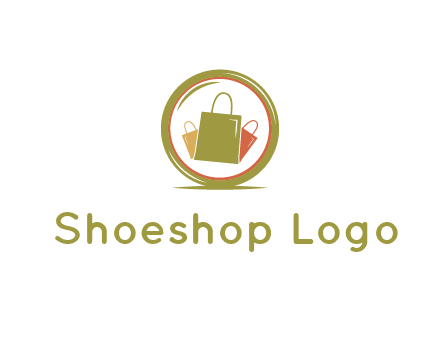 shopping bags in circle