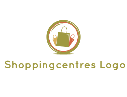 shopping bags in circle