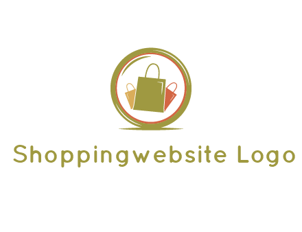 shopping bags in circle