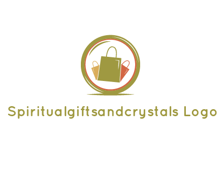 shopping bags in circle