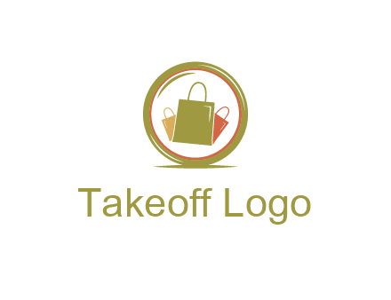 shopping bags in circle