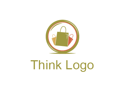 shopping bags in circle