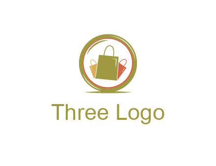 shopping bags in circle