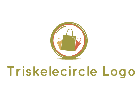 shopping bags in circle