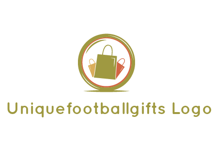 shopping bags in circle