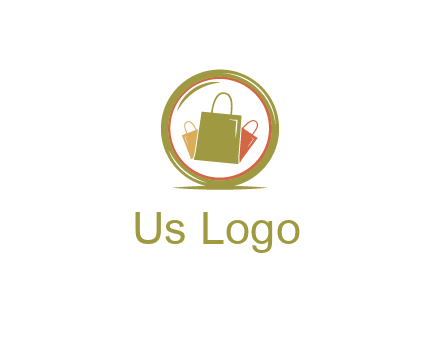 shopping bags in circle