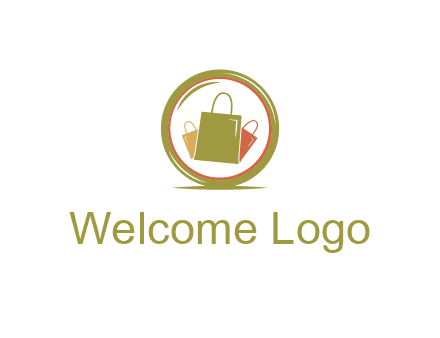 shopping bags in circle