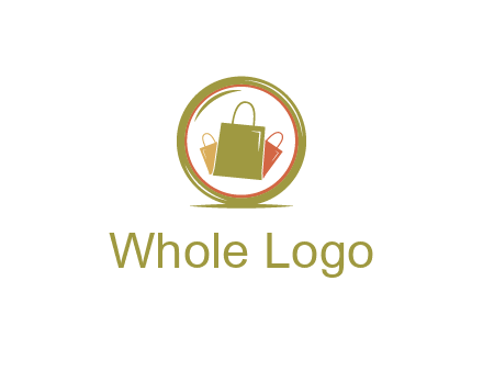 shopping bags in circle