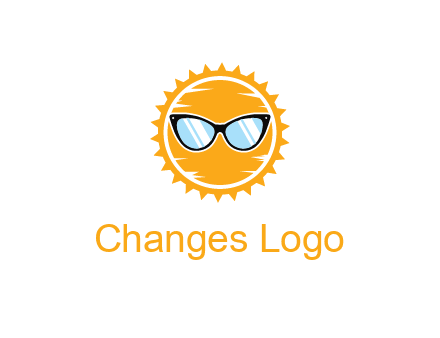 sun wearing sunglasses