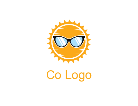 sun wearing sunglasses