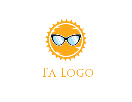 sun wearing sunglasses