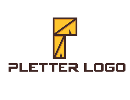 abstract letter P from blocks