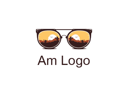 desert scenery in sunglasses