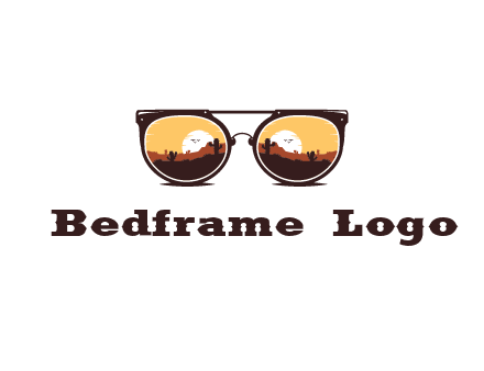 desert scenery in sunglasses