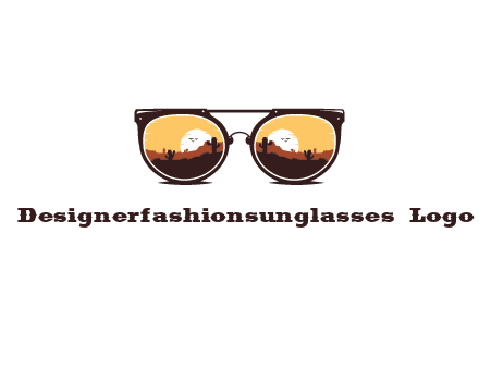 desert scenery in sunglasses