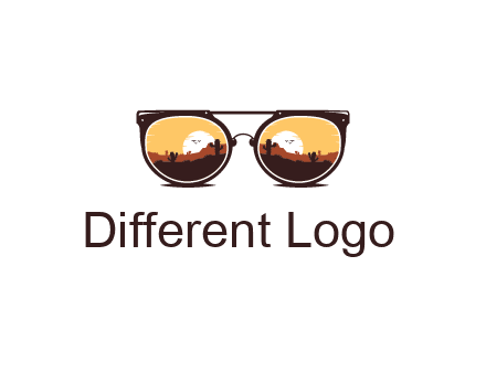 desert scenery in sunglasses
