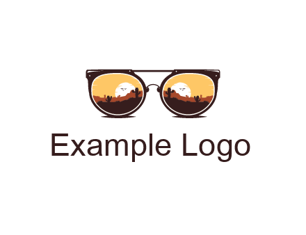 desert scenery in sunglasses