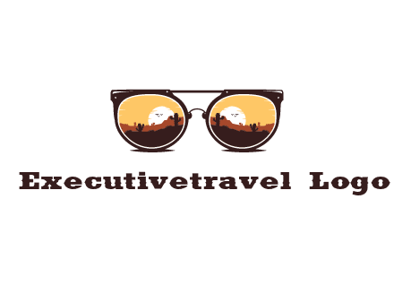 desert scenery in sunglasses
