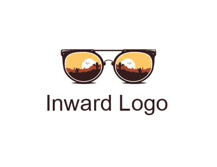 desert scenery in sunglasses