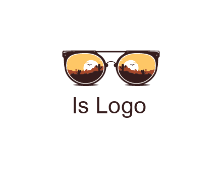 desert scenery in sunglasses
